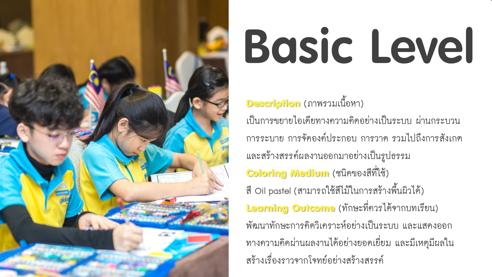 Basic Level course banner — Global Art Central Ladprao