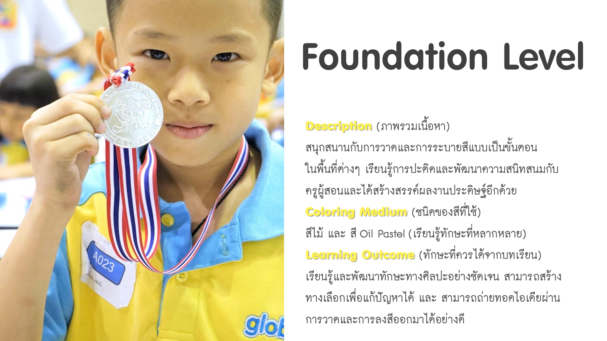 Foundation Level course banner — Global Art Central Ladprao