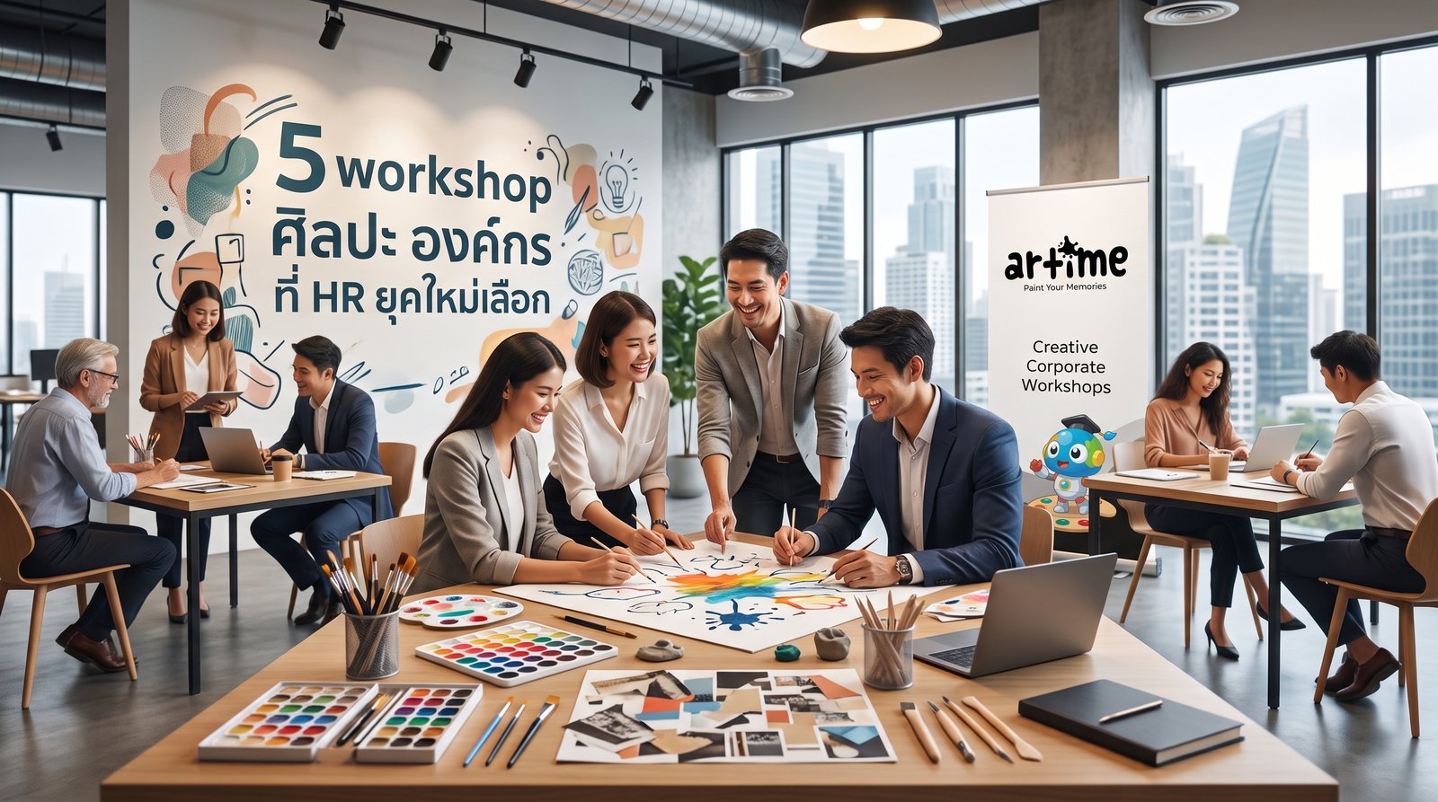 5 workshop ศิลปะ องค์กร ที่ HR ยุคใหม่เลือก · Artime by Global Art Central Ladprao